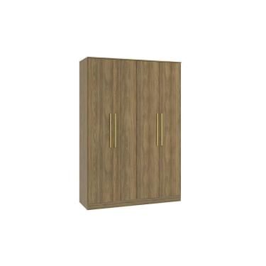 Imagem de Guarda-roupa 4 Portas 2 Gavetas Kappesberg Adapt Nogueira