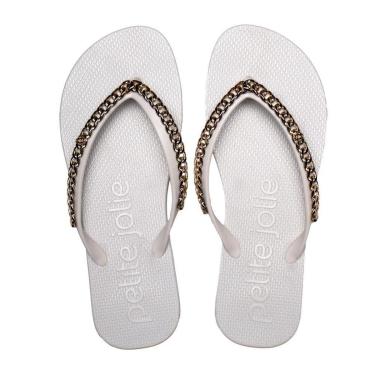 Imagem de Chinelo Feminino Petite Jolie Fresh com Correntes Branco-Feminino