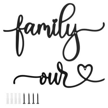 Imagem de Este é o nosso letreiro Happy Place, decoração de parede de família de metal, placas suspensas, anti-dobra, fácil instalação para sala de estar, sala de jantar, quarto, inauguração de casa