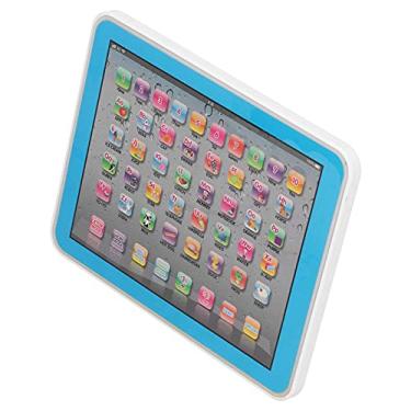 Imagem de ZJchao Tablet Infantil para Bebês, Brinquedos Educativos Com Luzes LED e Música, Máquina de Aprendizagem Eletrônica para Aprendizagem Precoce, Estudo de Inglês, para Crianças Acima de (Azul)