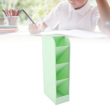 Imagem de Cryfokt Suporte de Caneta Organizador de Caneta de Mesa Multicelular Durável para Caixa de Armazenamento de Papelaria de Estudante, Cor de Doces de Plástico (aprox. 5 "X 9" X 20 ") (Azul)