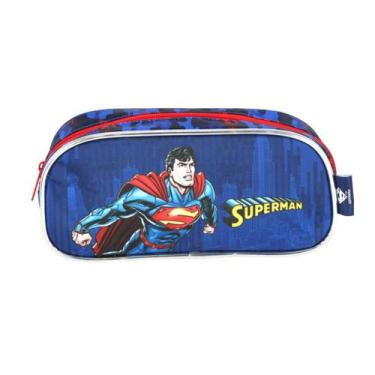 Imagem de Estojo Escolar Superman Azul Luxcel