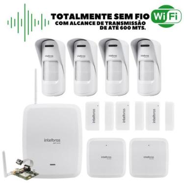 Imagem de Kit Alarme Intelbras AMT 8000 Com Módulo GPRS, 4 Sensores Externos e 2