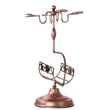 Imagem de Suporte de copo de vinho de ferro forjado estilo europeu integrado criativo retro lata rack de vinho decoração de casa ornamentos sala de estar cozinha casa armazenamento de ferro P