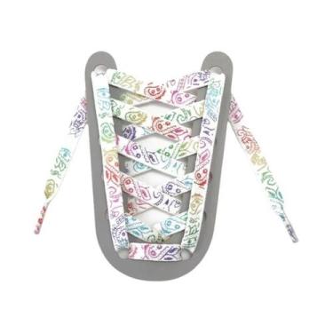 Imagem de Cadarços Planos Dourados Para Tênis Esportivos Casuais De Basquete E T