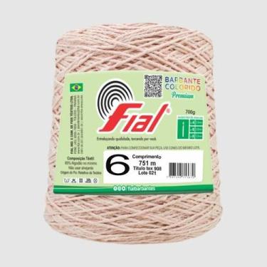Imagem de Kit 6 Barbantes Fial Nº6 700 Gramas, 65 Salmão