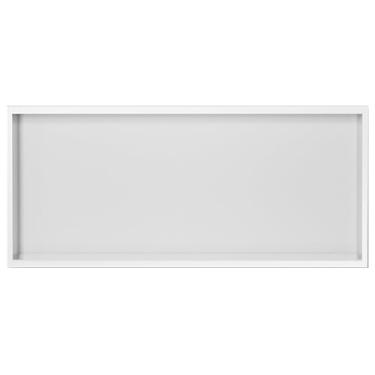 Imagem de Prateleiras retangulares de chuveiro, nicho de parede embutida, prateleira de banheiro, suportes de papel higiênico fosco para sabonete de xampu e descanso de pés (branco, 90 x 28 x 12,5 cm - 35 x 11