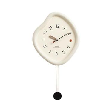 Imagem de Relógio de parede decorativo moderno - número grande para relógios para sala de estar, acessórios de cozinha, casa, quarto, escola, escritório branco/verde/preto para escritório (branco)