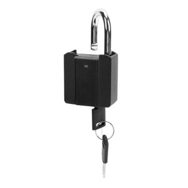 Imagem de Vroomoto Cadeado inteligente de impressão digital BT cadeado resistente com chave IP67 50 armazenamento de impressões digitais para galpão de cerca, portão de piscina armazém