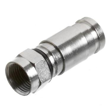 Imagem de Conector De Compressão Rg6 Coaxial - Pacote 10 Unidades