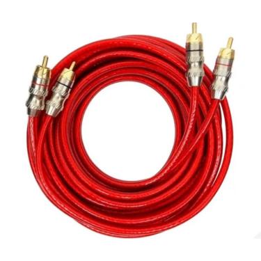 Imagem de 2 X Cabo Rca 5 Mt Blindado Para Som Profissional Nylon Isolado