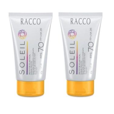 Imagem de Kit c/2 Protetor Solar Facial FPS 70 Soleil Racco 40g