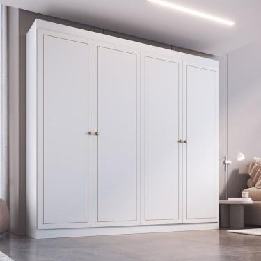 Imagem de Guarda-roupa 4 Portas Americano Provençal América Branco