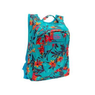 Imagem de Mochila costas juvenil escolar casual clio style floral, Azul, M