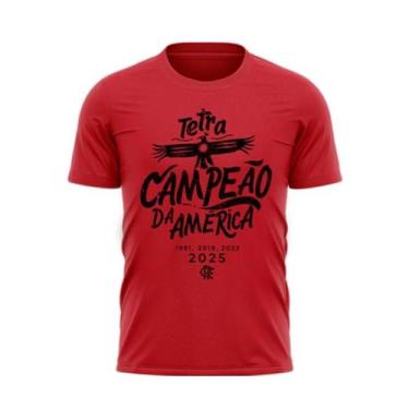 Imagem de Camiseta Braziline Flamengo Comemorativa Tetra Libertadores Masculina 