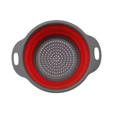 Imagem de Escorredor De Silicone Dobrável 2PCS, Coador De Cozinha Para Frutas, V