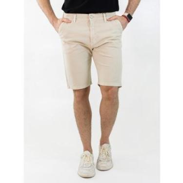 Imagem de Bermuda Masculina Slim Sarja Estonada Bolso Social Anticorpus-Masculino