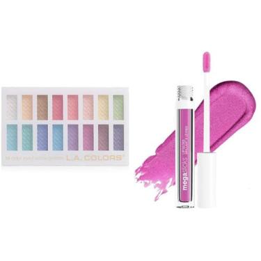 Imagem de Paleta de sombras e brilho labial L.A. COLORS 30mL & wet n wild