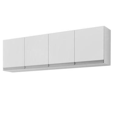 Imagem de Armário Aéreo Andréia 160cm 4 Portas - AJL Móveis, Branco