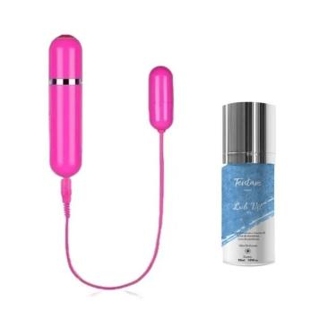 Imagem de Kit Cápsula Vibratória Virgo + Lubrificante Íntimo Lub Vit em ABS Transparente com 10 Modos de Vibração e Vitamina