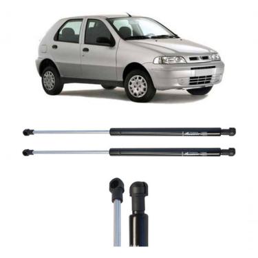 Imagem de Par de Amortecedores da Tampa Traseira F103 Fiat Pálio G1 1996 a 2002 e G1 Fase 1 2001 a 2007 e 500 Após 2009 Preto Mola