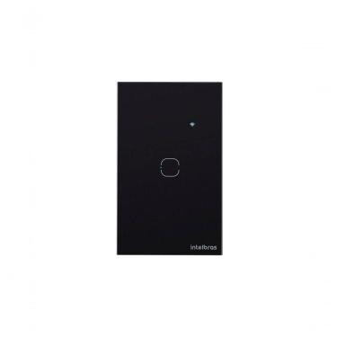 Imagem de Interruptor Inteligente Touch Wi-Fi 1 Tecla EWS 1001 com Controle por App e Voz Preto Intelbras