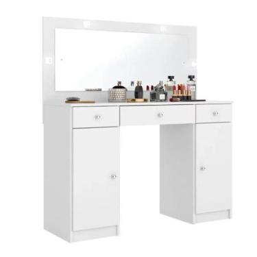 Imagem de Penteadeira Camarim Carisma 2 Portas e 3 Gavetas com Espelho e LED 595