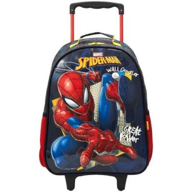 Imagem de Mochila De Rodinhas Escolar Infantil Spider Man Estampada - Marvel, Pr