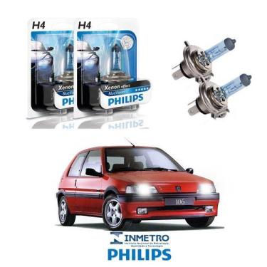 Imagem de Lâmpadas Farol Peugeot 106 Philips H4 BlueVision