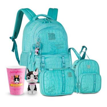 Imagem de Kit Mochila Escolar Rebecca Bonbon Estojo Lancheira Térmica, 18 litros