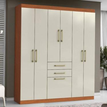 Imagem de Guarda Roupa Solteiro 7 Portas 2 Gavetas Cancun Aramoveis