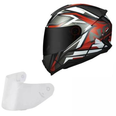 Imagem de Capacete Norisk Razor Speedmax Vermelho + Viseira Fumê, Preto vermelho