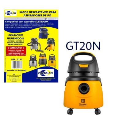 Imagem de Kit 3 Sacos Aspirador de Pó Electrolux - GT20N (2177) - Porto-Pel