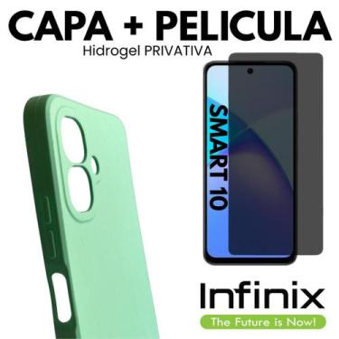 Imagem de Capinha + Película Hidrogel Privativa Para Infinix Smart 10 - DB, Verd