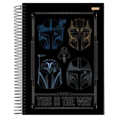 Imagem de Caderno Espiral Grande Universitário Star Wars The Mandalorian 10 Maté