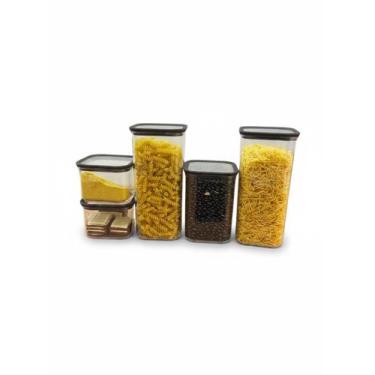 Imagem de Kit 5 Potes Para Alimentos Organizador Multiuso Acrílico - 123 Organiz