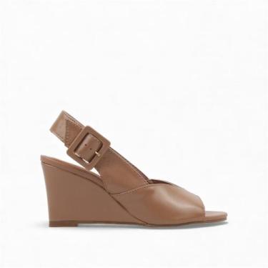 Imagem de Sandália Anabela Couro - BOTTERO, Mocha mousse, 37