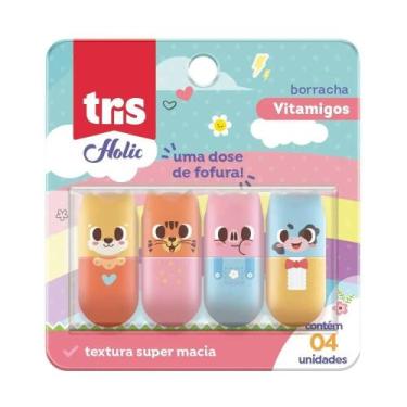 Imagem de Borracha Tris Vitamigos Holic Macia de Alta Performance para Apagar se