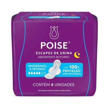 Imagem de Absorvente Noturno Para Escape de Urina Moderada a Intensa Com Abas Po