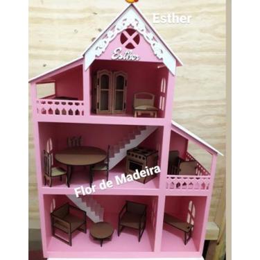 Imagem de Casinha de boneca - Flor de madeira