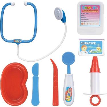 Imagem de Kit Médico Infantil Brincando de Profissões 7 Peças Estimula Criatividade e Imaginação Art Brink