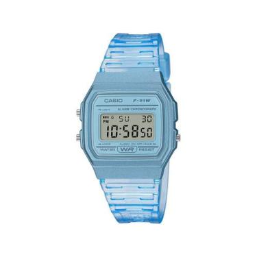 Imagem de Relógio de Pulso Casio Unissex Vintage Digital Azul Transparente Leve 