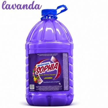 Imagem de Desinfetante Sophia 5L - Altamente Concetrado e Perfumado, Lilás