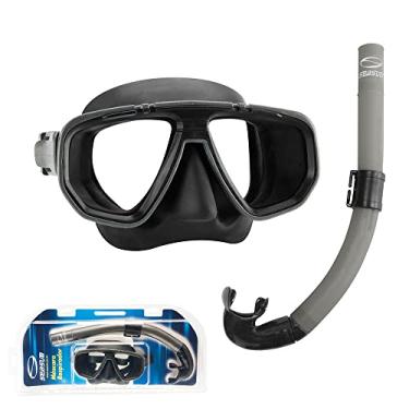 Imagem de KIT DUA SEASUB, Máscara e Snorkel Respirador para Mergulho Pesca Sub (Titânio)
