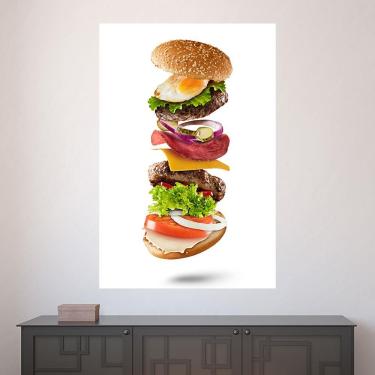 Imagem de Painel Adesivo de Parede - Hambúrguer - Hamburgueria - 1494pnp
