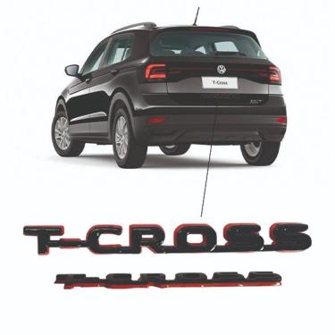 Imagem de Emblema Nome Para Carro Preto Red Line T-cross