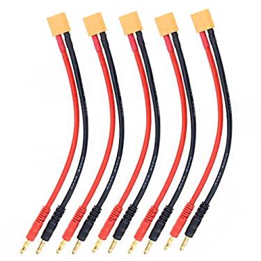 Imagem de Glarks 5 peças XT60 para 4,0 mm Banana Plug Balance Cabo de carregamento Conectores para Helicóptero RC Quadricóptero XT60 Lipo Carregador de bateria