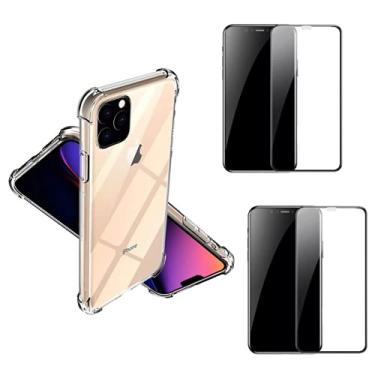 Imagem de Kit Capinha Anti Impacto + 2X Película 3D Cobre Toda Tela Compatível iPhone 11
