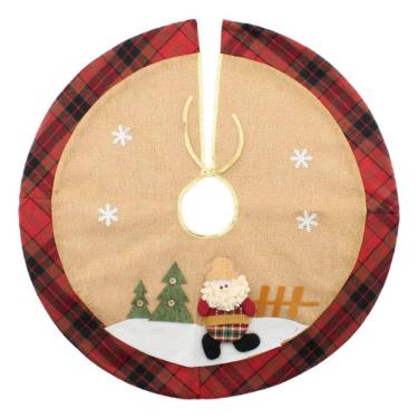 Imagem de Saia Para Árvore de Natal Temática Papai Noel 68cm