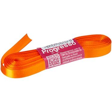 Imagem de FITA CETIM SIMPLES CF002 10 mm COR 066 LARANJA Peça 10 metros